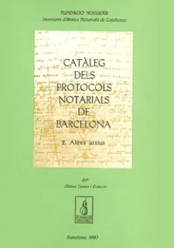 Catàleg dels protocols notarials de Barcelona
